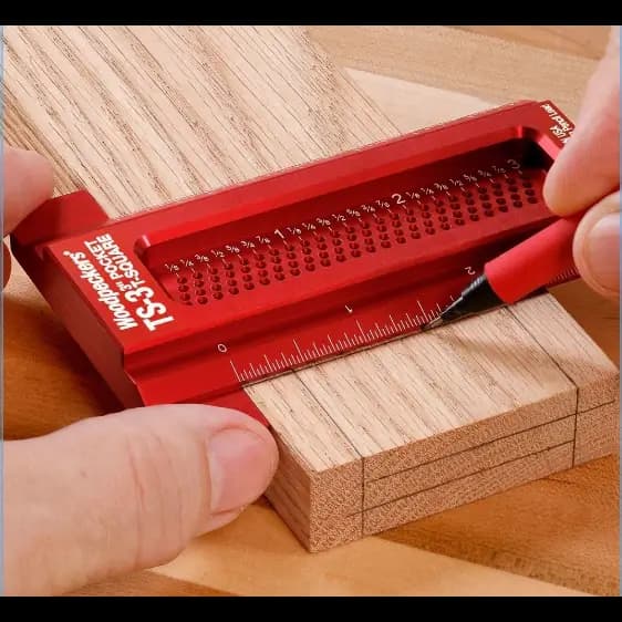 خط‌کش T جیبی Woodpeckers مدل TS-200-2020-WH – 200 میلی‌متری — تصویر ۶