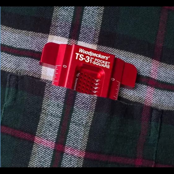 خط‌کش T جیبی Woodpeckers مدل TS-200-2020-WH – 200 میلی‌متری — تصویر ۳