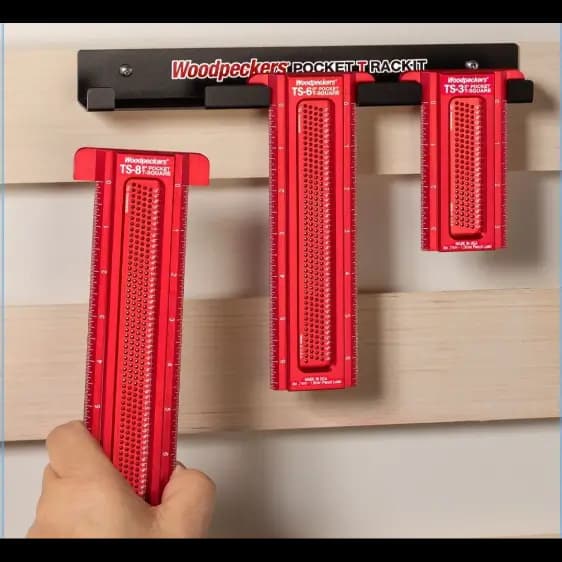 خط‌کش T جیبی Woodpeckers مدل TS-200-2020-WH – 200 میلی‌متری — تصویر ۴