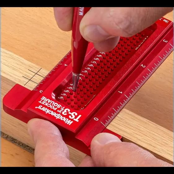 خط‌کش T جیبی Woodpeckers مدل TS-200-2020-WH – 200 میلی‌متری — تصویر ۷