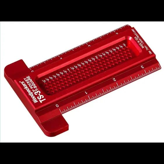 خط‌کش T جیبی Woodpeckers مدل TS-200-2020-WH – 200 میلی‌متری — تصویر ۵