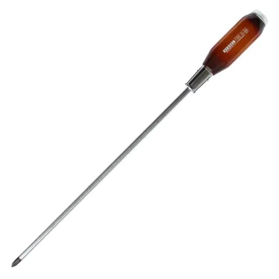 پیچ گوشتی فشارقوی چهار پهلو چکش خور دسته چوبی برند VESSEL (Ph 2 x 300)