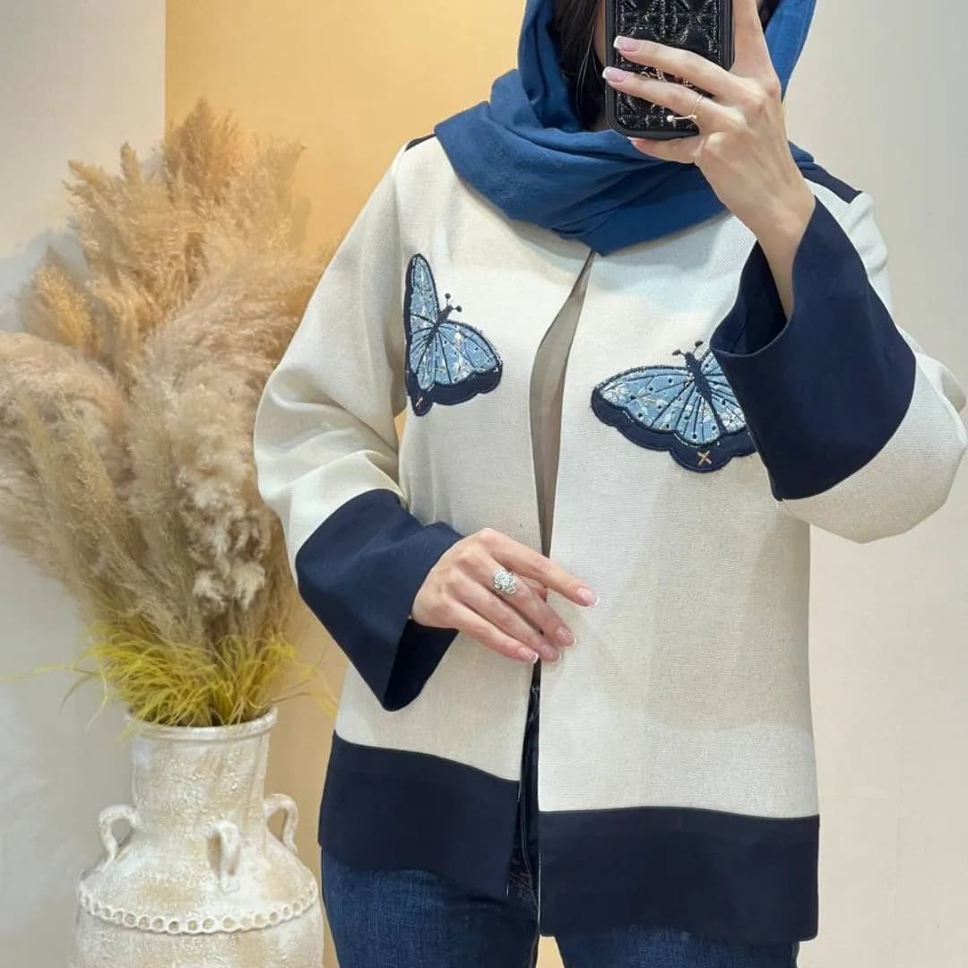 مانتو زنانه طرح پروانه | کد محصول: pa007 — تصویر ۶