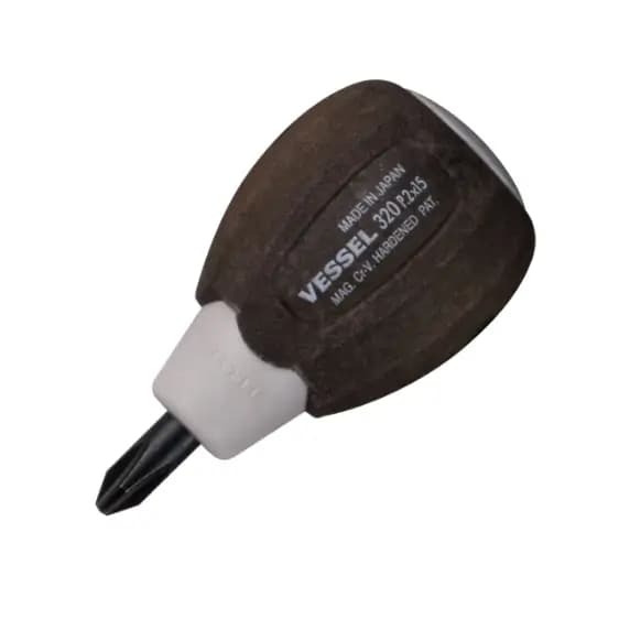پیچ گوشتی مشتی چهار پهلو دسته وود کمپو از برند VESSEL (Ph 2 x 15)