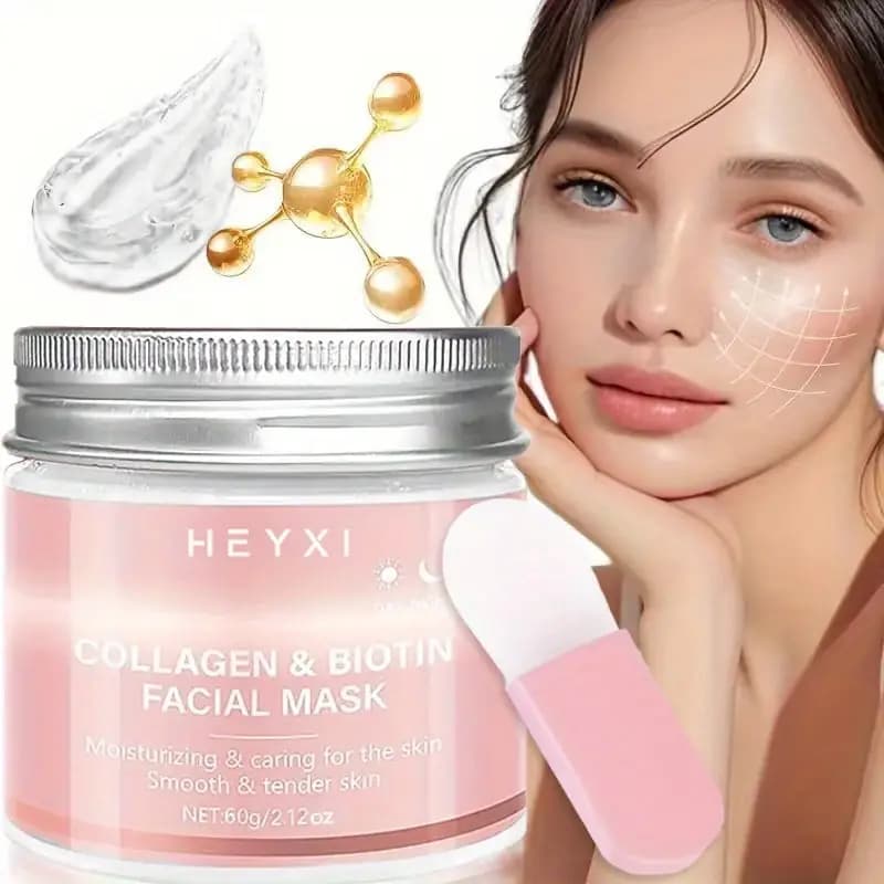 ماسک صورت کلاژن و بیوتین HEYXI با رایحه توتفرنگی — تصویر ۴