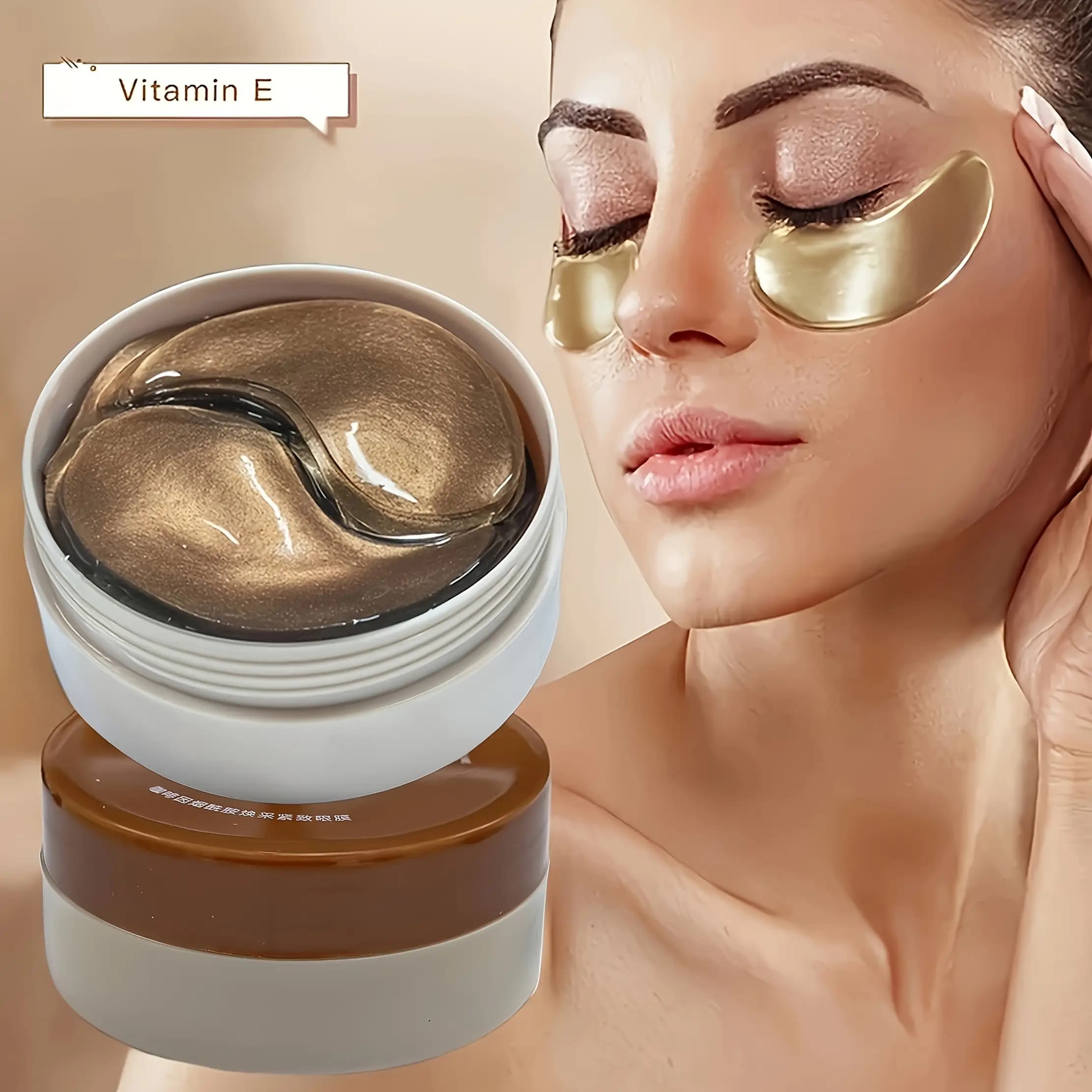 ماسک زیر چشم کافئین ۶۰ عددی حاوی هیالورونیک اسید — تصویر ۲