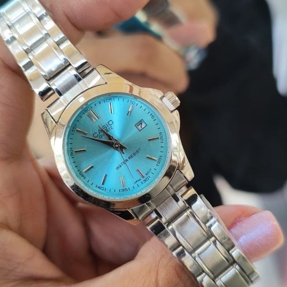 ساعت مچی ست کاسیو Casio صفحه تیفانی — تصویر ۳