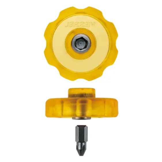 پیچ گوشتی فلکه ای مدل Stubby Screwdriver با بیت قابل تعویض از برند VESSEL ژاپن — تصویر ۳