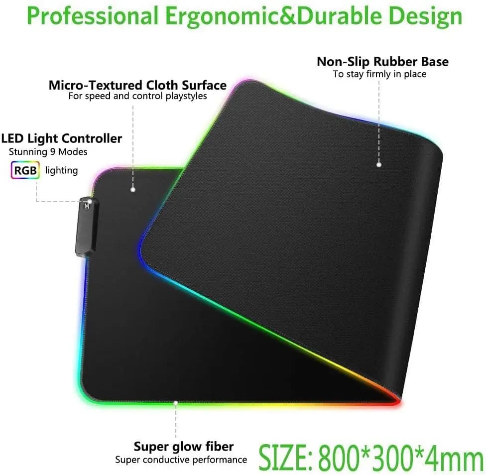 پد ماوس گیمینگ Goodstuff RGB مدل FG0313 | سایز XL — تصویر ۴
