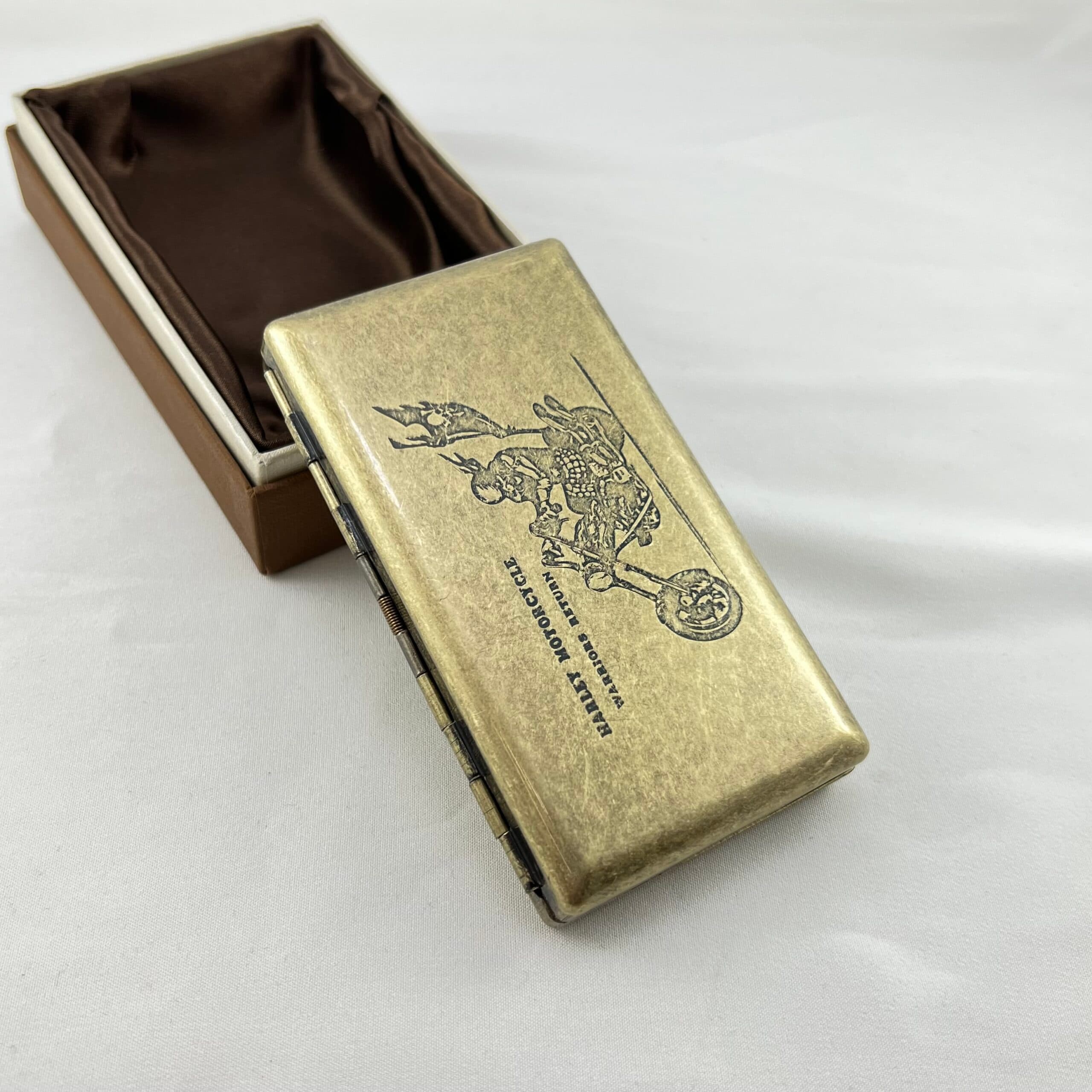 کیف سیگار برند گوپای برنجی باریک