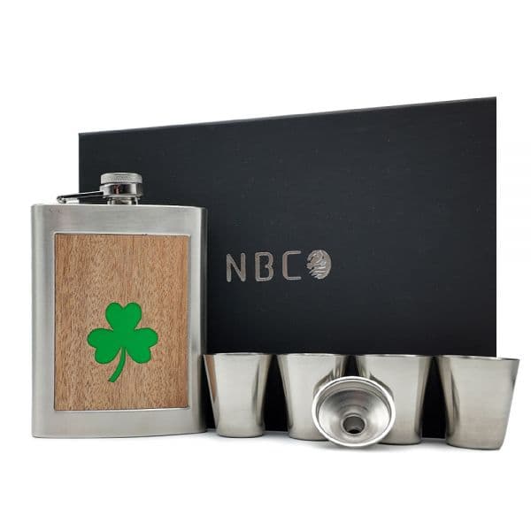 هیپفلاسک برند NBC چوبی طرح گل — تصویر ۲