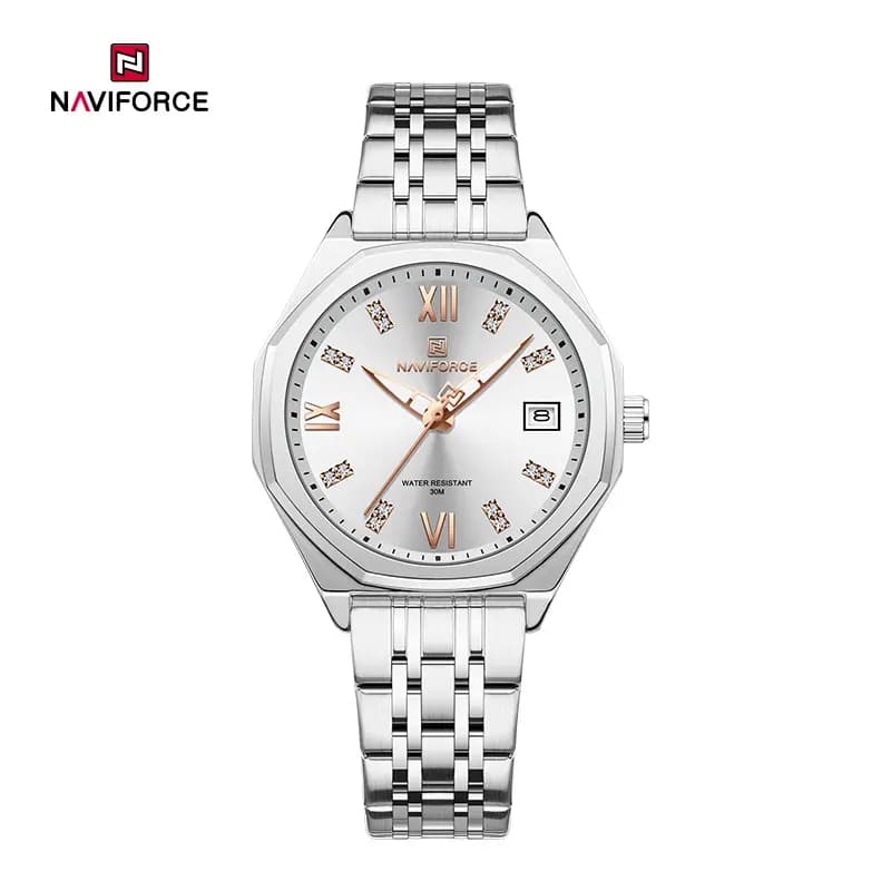 ساعت زنانه نیوی فورس Naviforce nf 5052 S/W/S