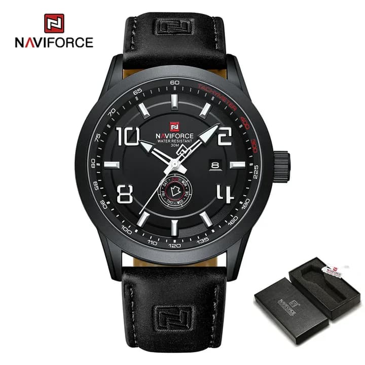 ساعت مردانه نیوی فورس Naviforce NF 9229 B/W/B