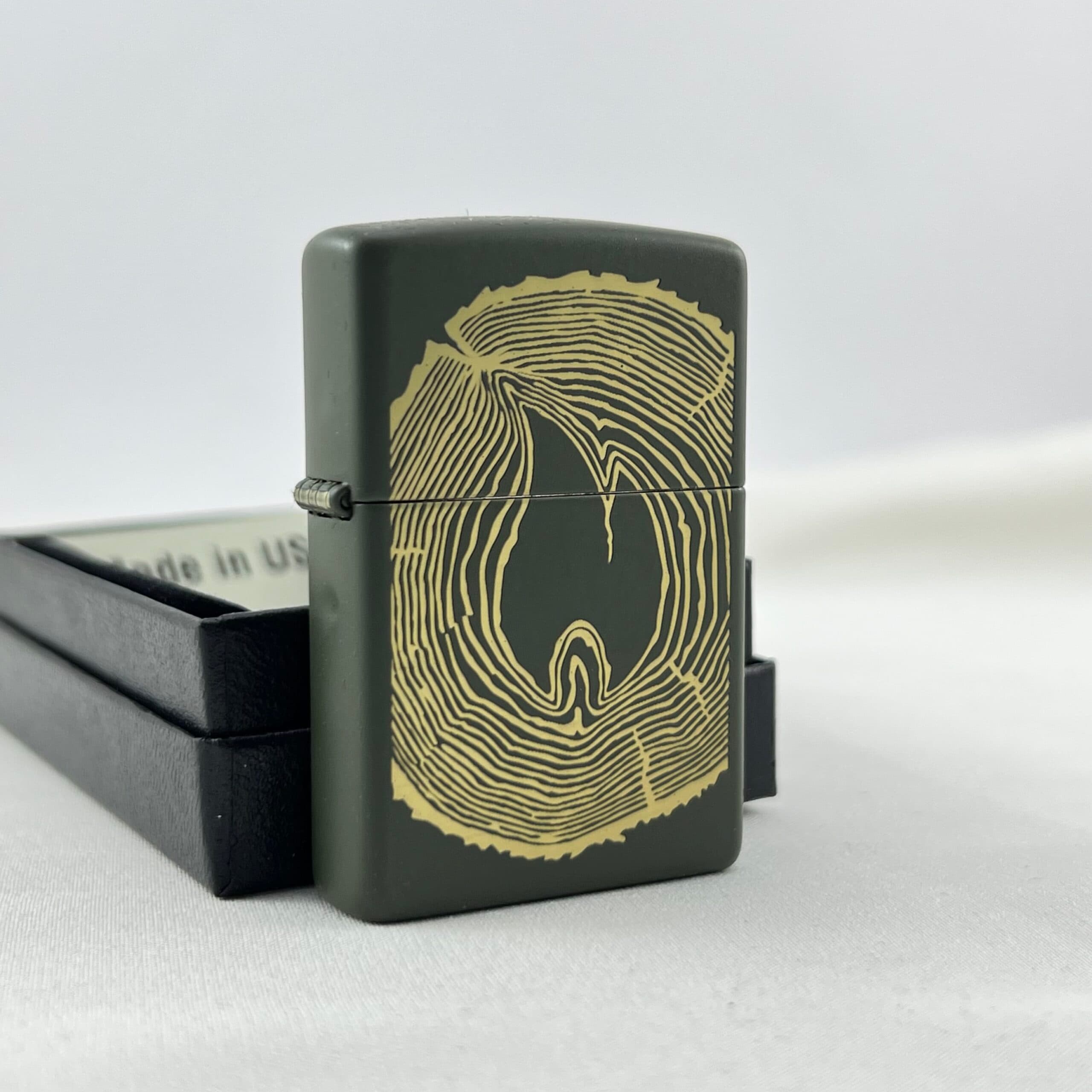 فندک برند زیپو اورجینال کد 48959 WOOD RING DESIGN