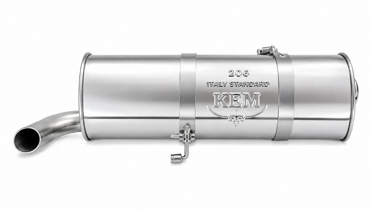 منبع عقب اگزوز پژو 206 kem اصل (رضا مشهد)