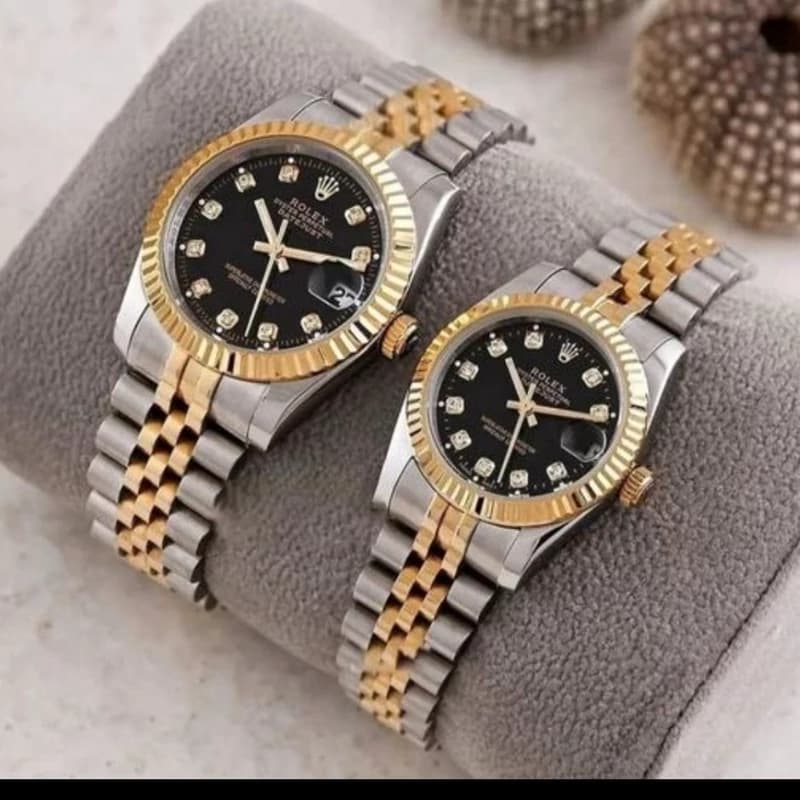 ساعت زنانه رولکس rolex استیل صفحه مشکی — تصویر ۴
