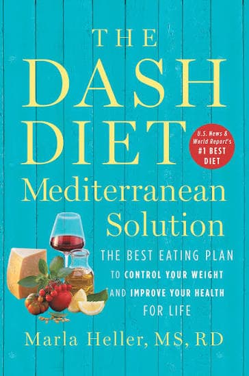 کتاب The DASH Diet Mediterranean Solution (راهکار رژیم دش مدیترانه‌ای) نسخه انگلیسی PDF | مارلا هلر