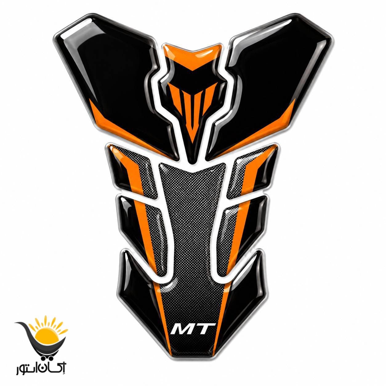 برچسب باک موتورسیکلت مدل ژله ای طرح Orange and black