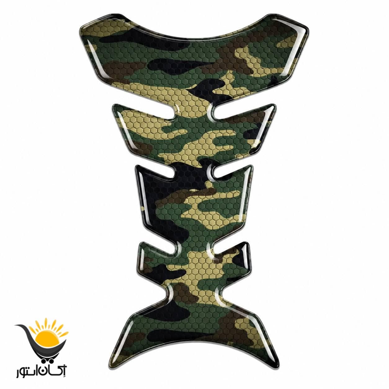 برچسب باک موتورسیکلت مدل ژله ای طرح Camo