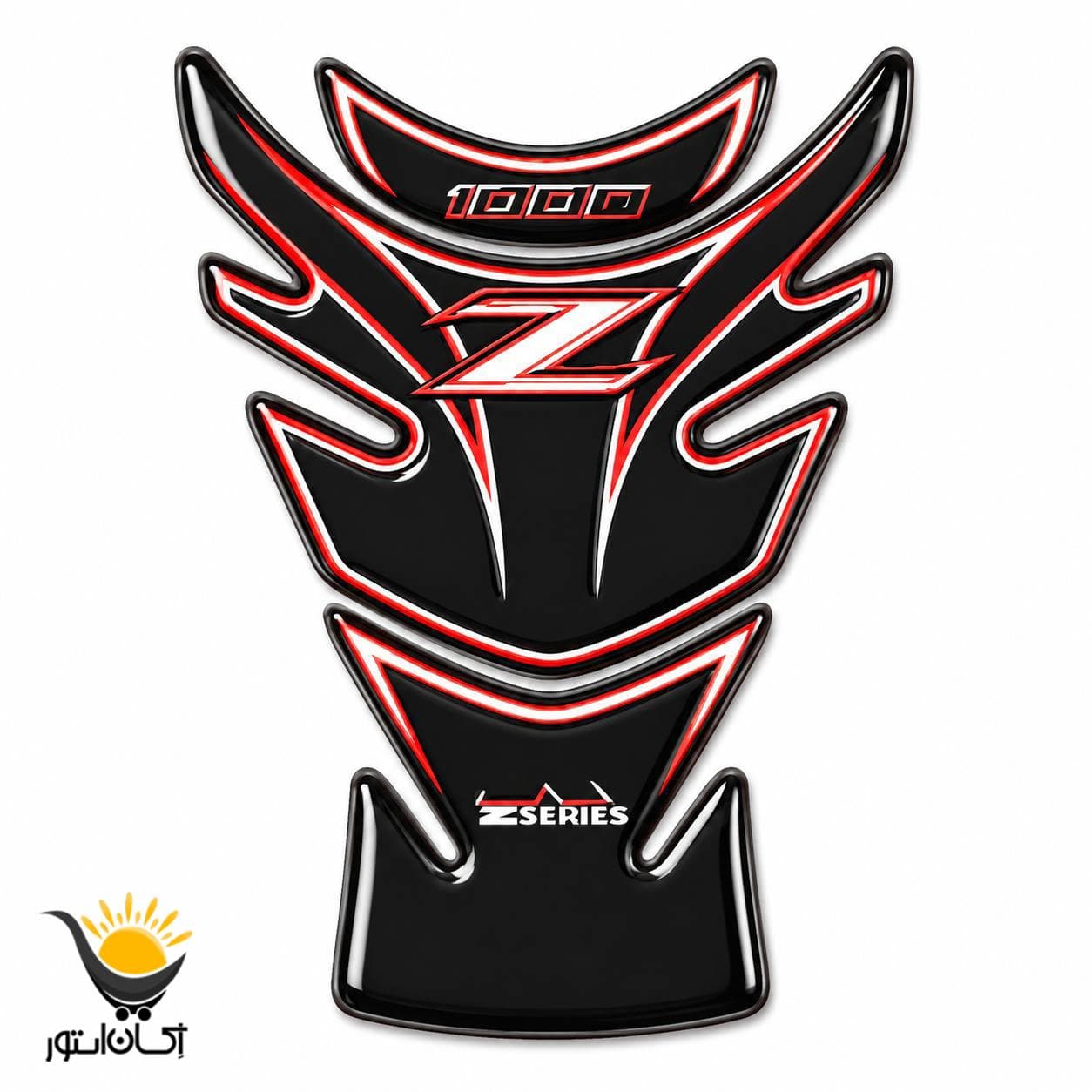 برچسب باک موتورسیکلت مدل ژله ای طرح Red and Black