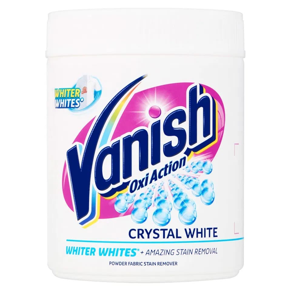 پودر لکه بر ونیش مخصوص لباس های سفید Vanish Oxi Action CRYSTAL WHITE وزن 1000 گرم اصل واردات قانونی ارسال از منطقه آزاد ارس