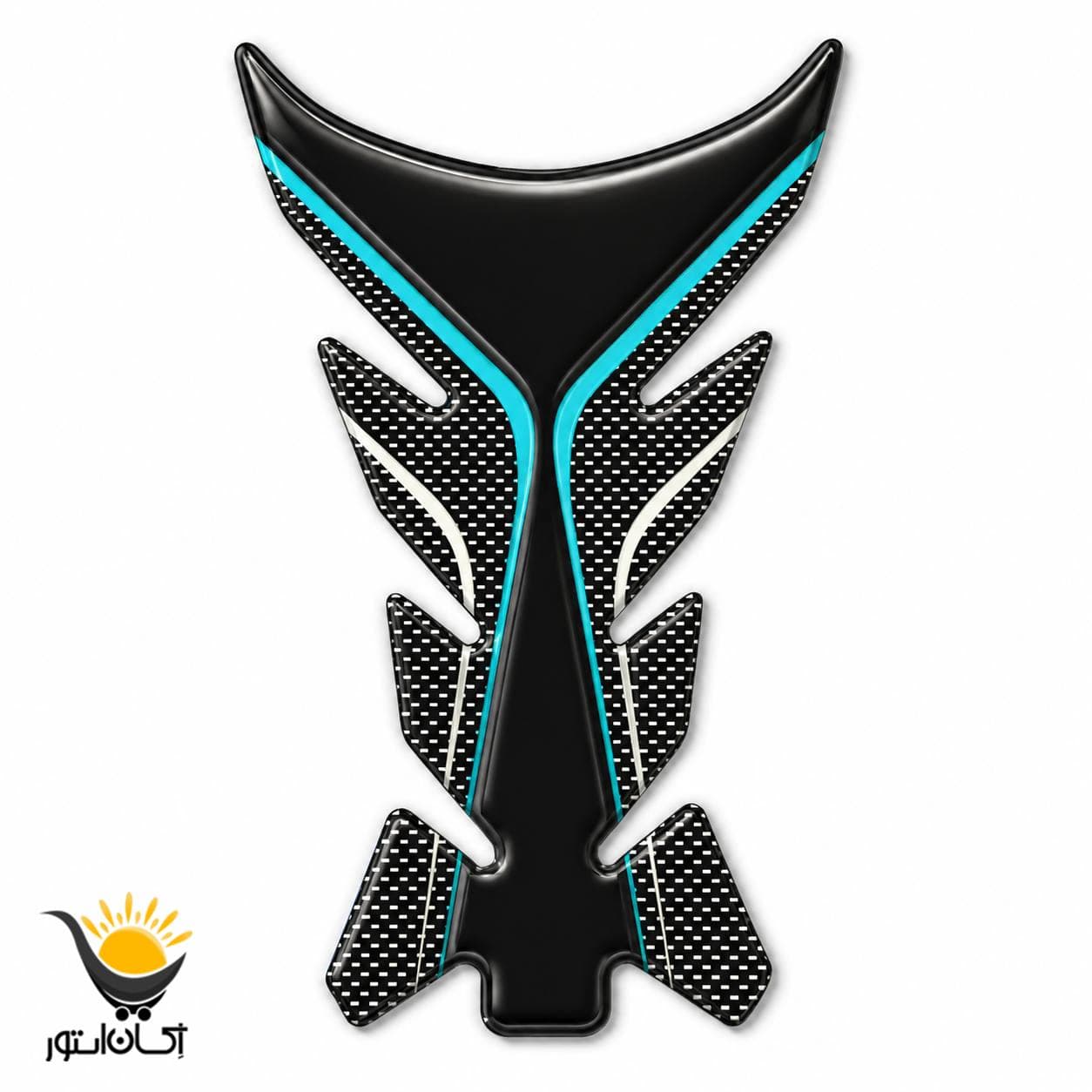 برچسب باک موتورسیکلت مدل ژله ای طرح Blue and black