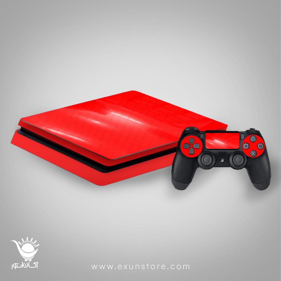 برچسب کنسول بازی پلی استیشن 4 slim مدل Red