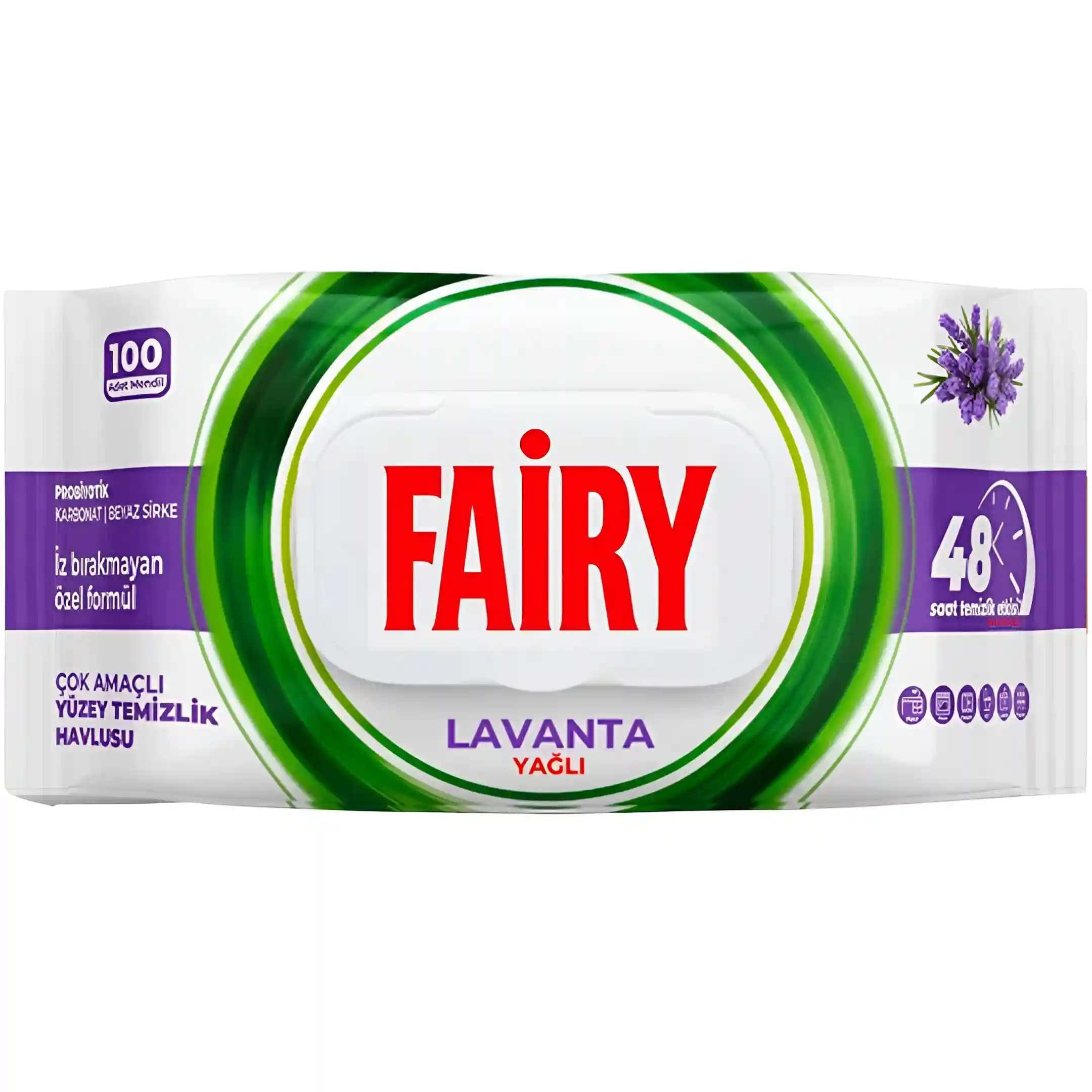 دستمال مرطوب پاک کننده سطوح فیری Fairy Power Wipes با رایحه اسطوخودوس 100 برگ اصل واردات قانونی ارسال از منطقه آزاد ارس — تصویر ۲