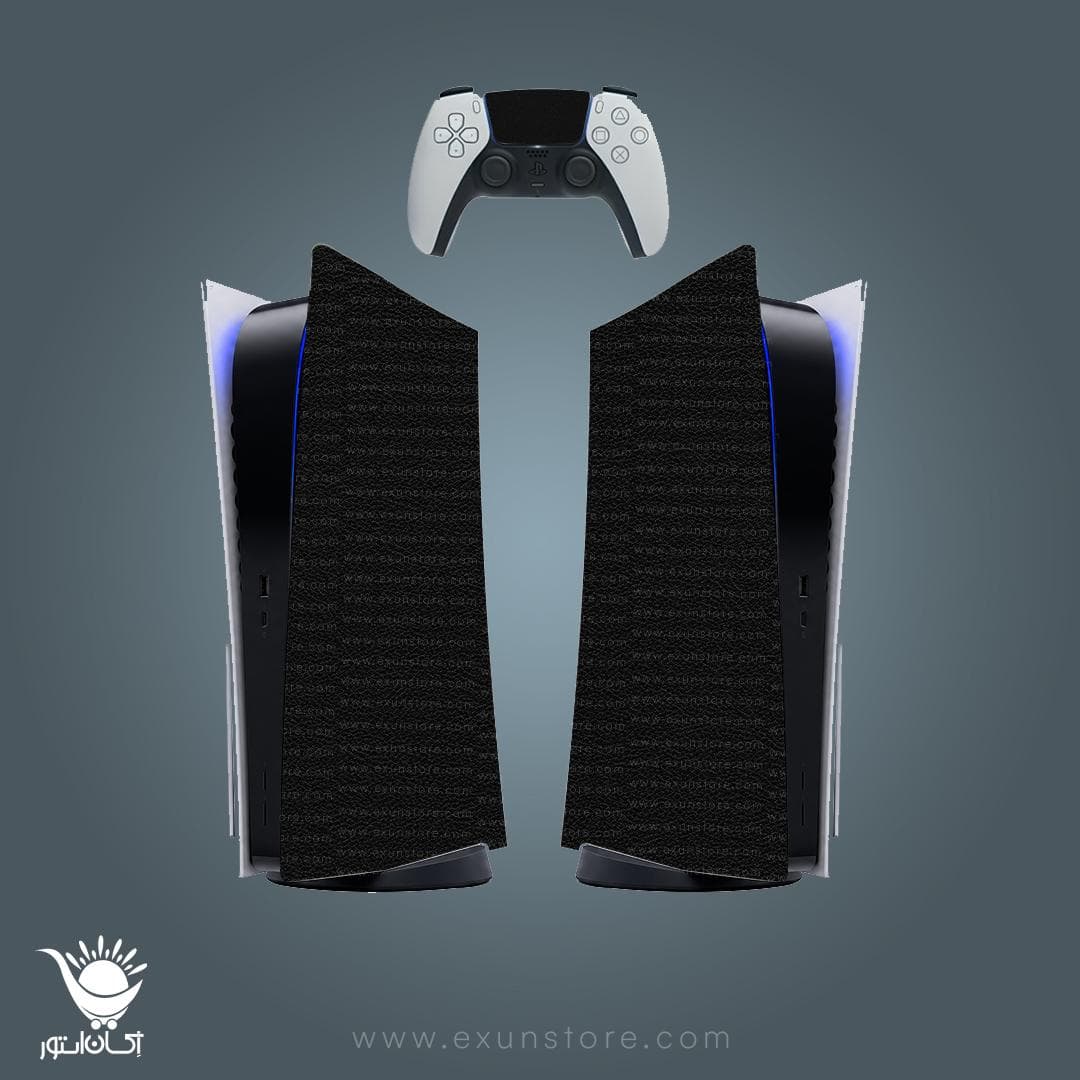 برچسب کنسول بازی پلی استیشن ۵ Black leather