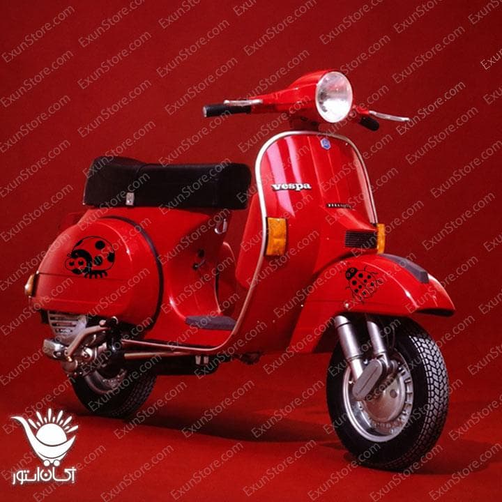 برچسب بدنه موتور سیکلت طرح کفشدوزک بسته دوعددی