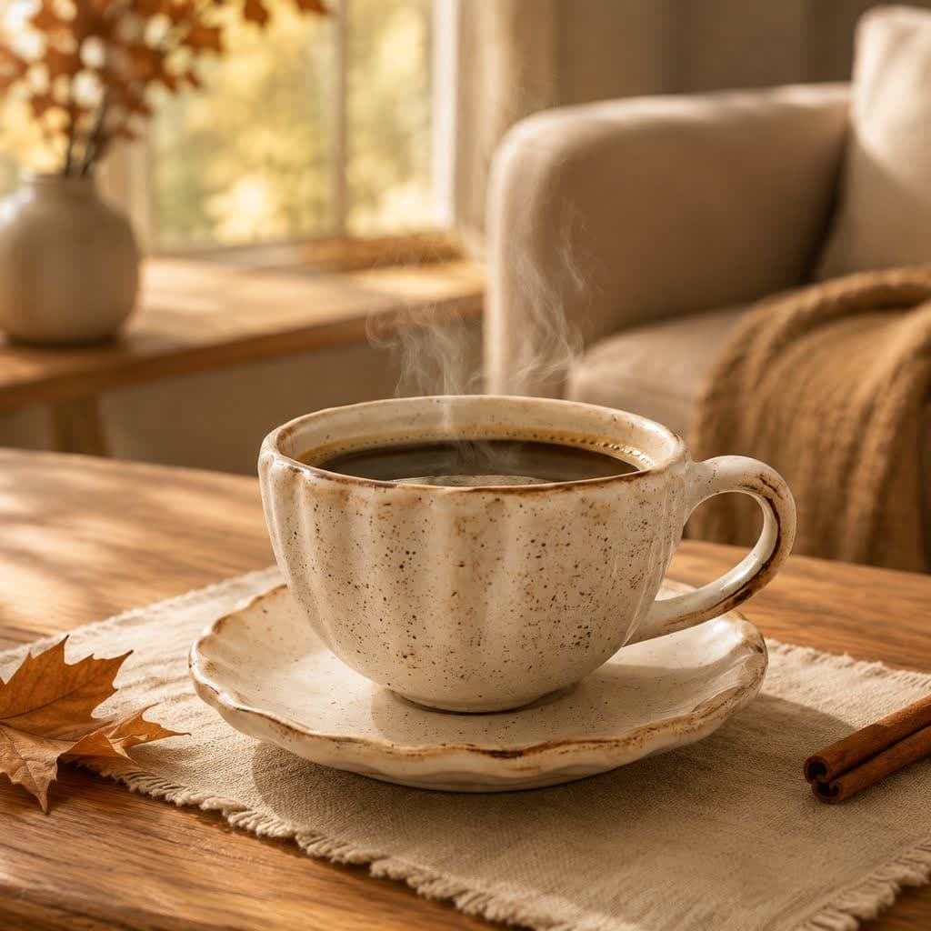 فنجان و نعلبکی سرامیک روستیک — تصویر ۲