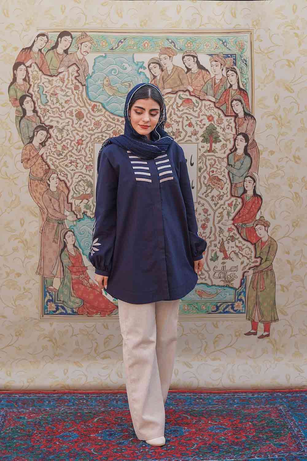 شومیز مانتویی مدل آنیا — تصویر ۹