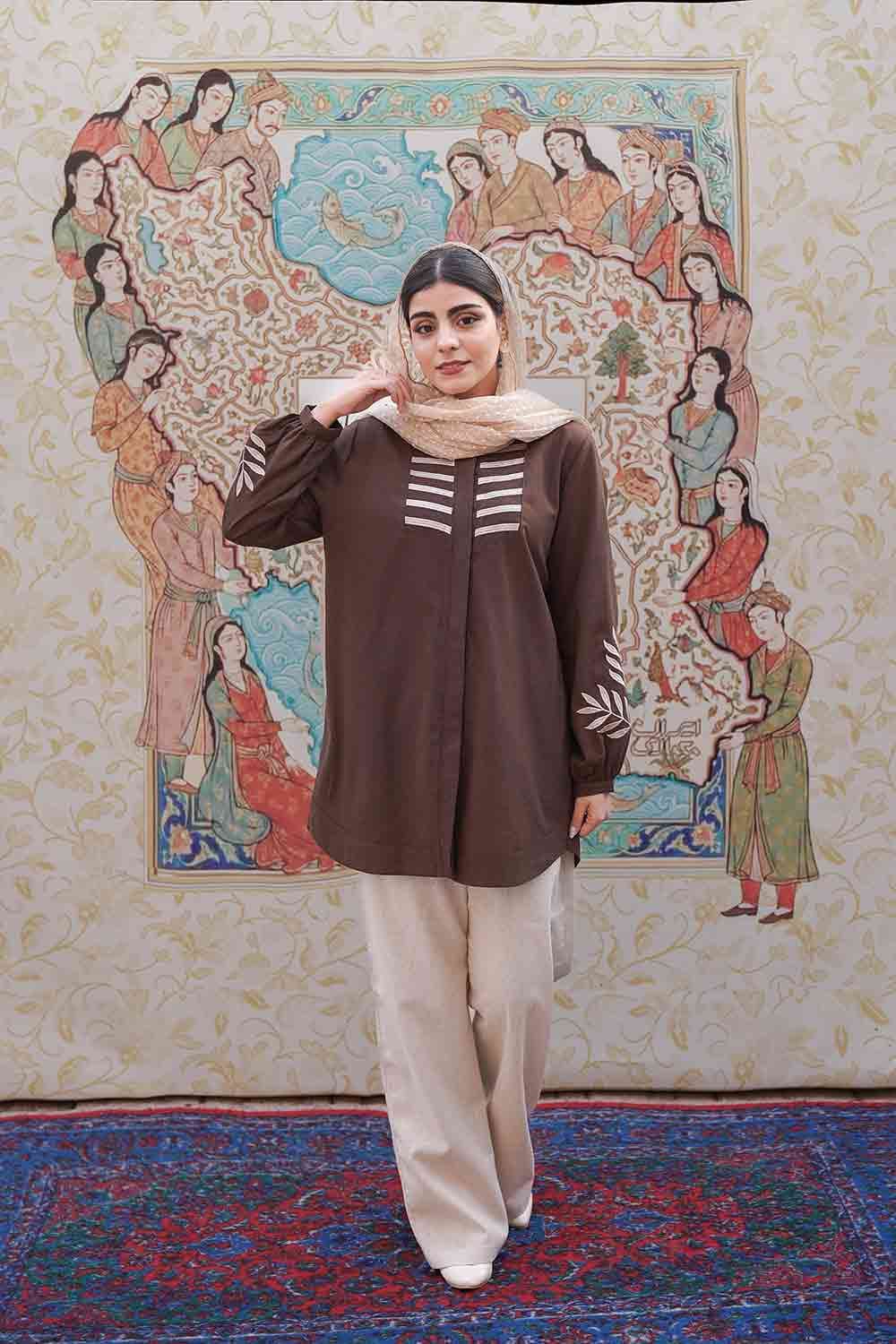 شومیز مانتویی مدل آنیا — تصویر ۸