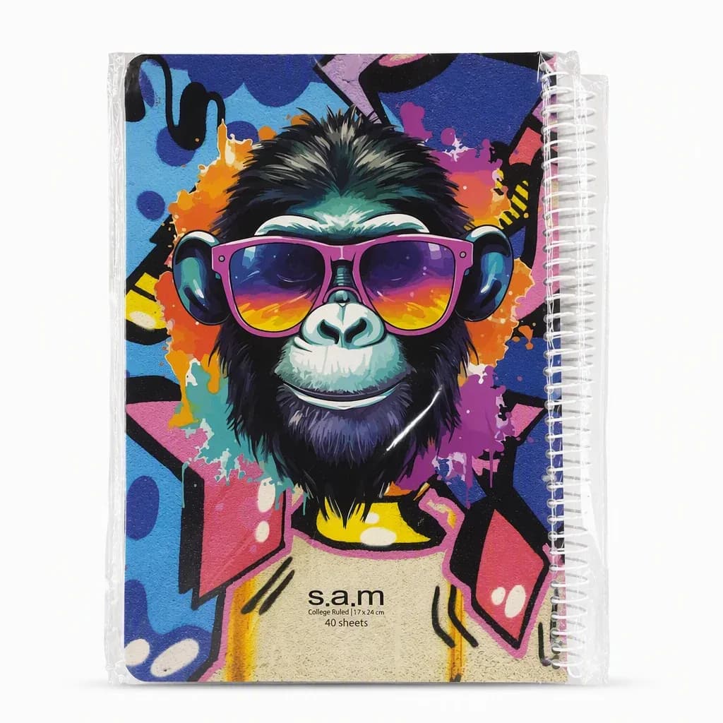 دفتر ۴۰ برگ خط دار سیمی مدل s.a.m — تصویر ۲