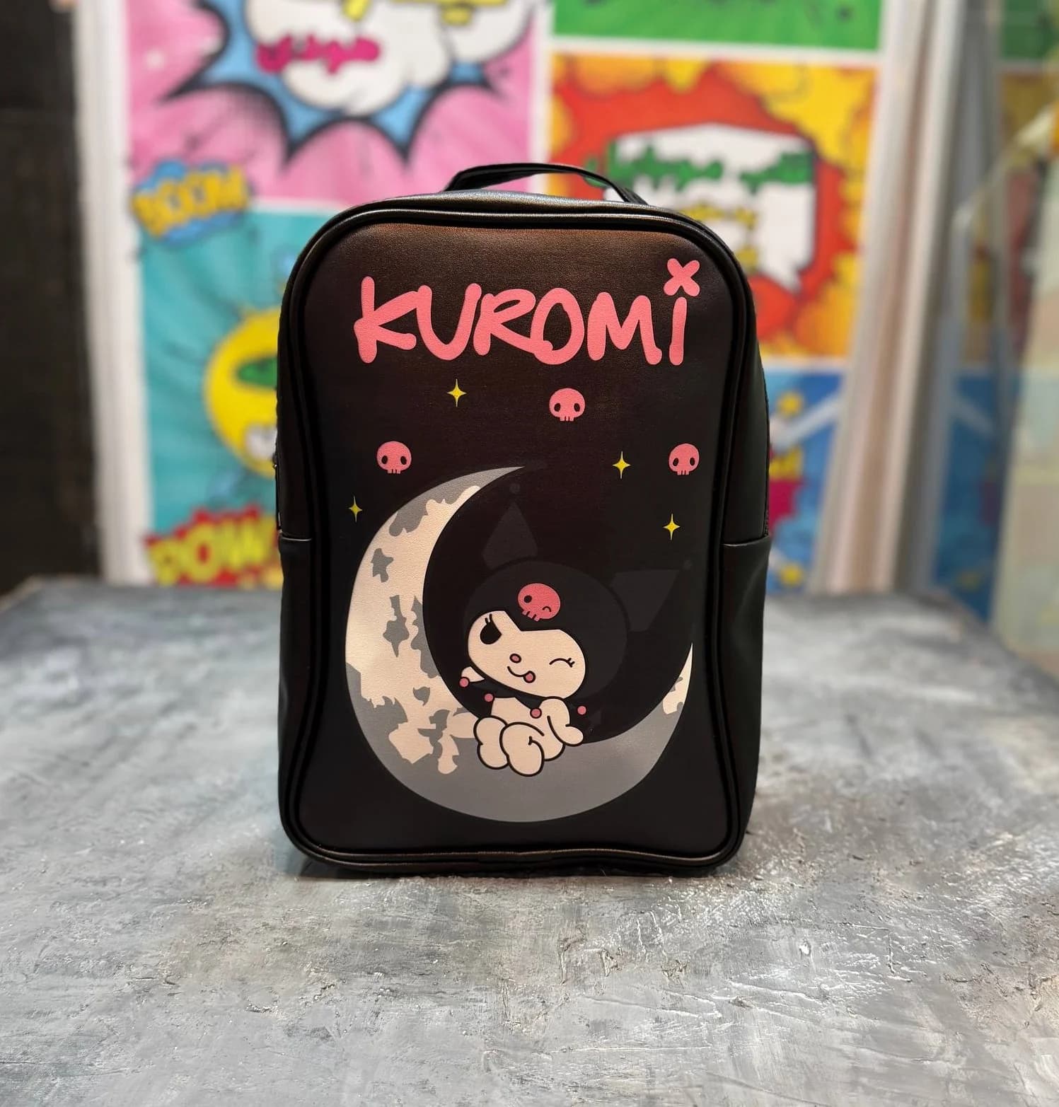 کوله پشتی چرمی طرح کورومی (Kuromi) — تصویر ۳