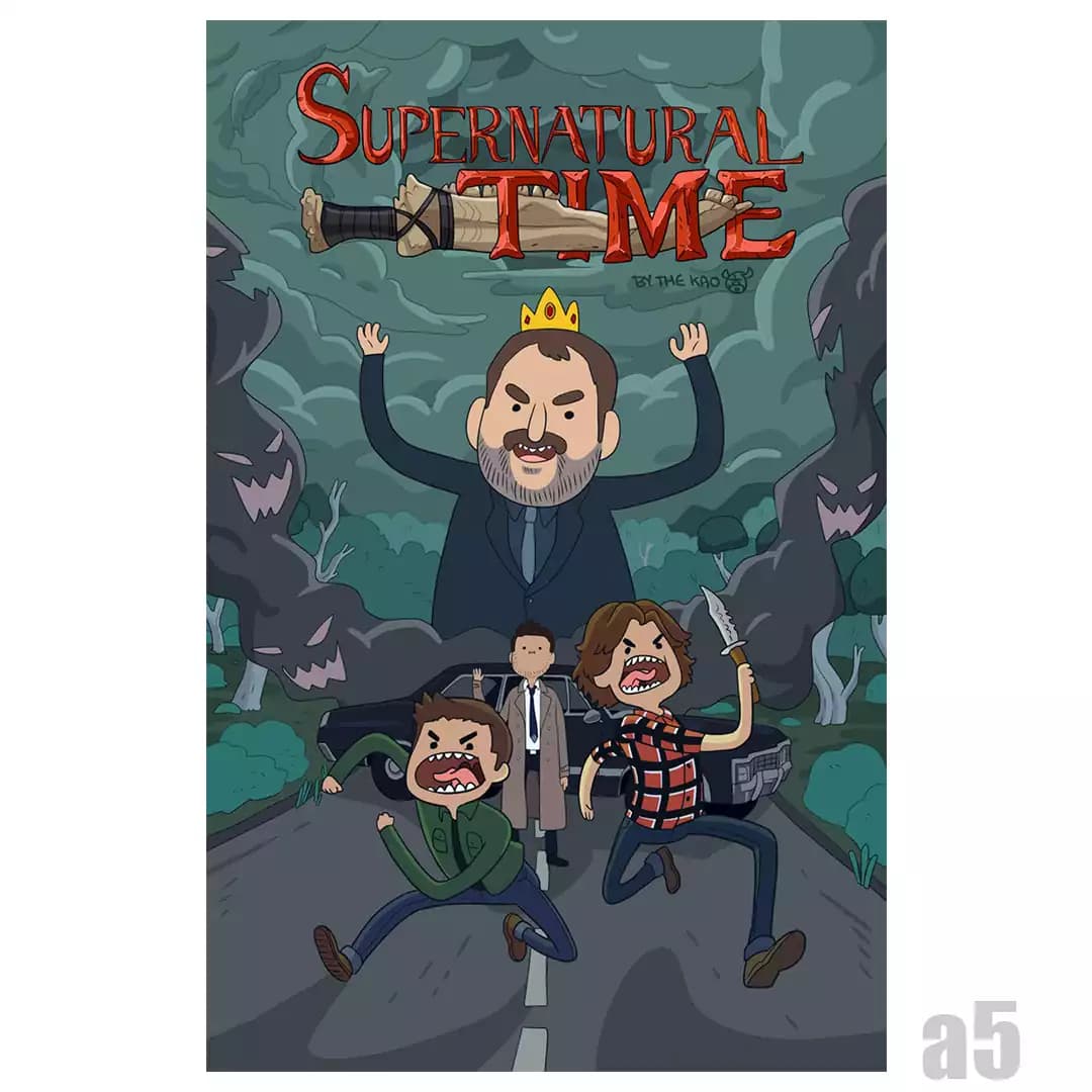 پوستر طرح فانتزی و انیمیشنی سریال سوپرنچرال Supernatural Time