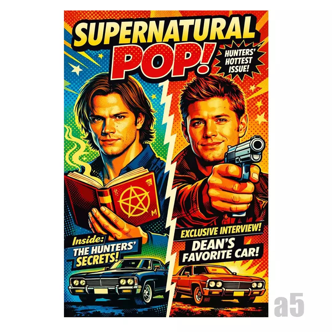 پوستر طرح کمیک پاپ آرت سریال سوپرنچرال Supernatural