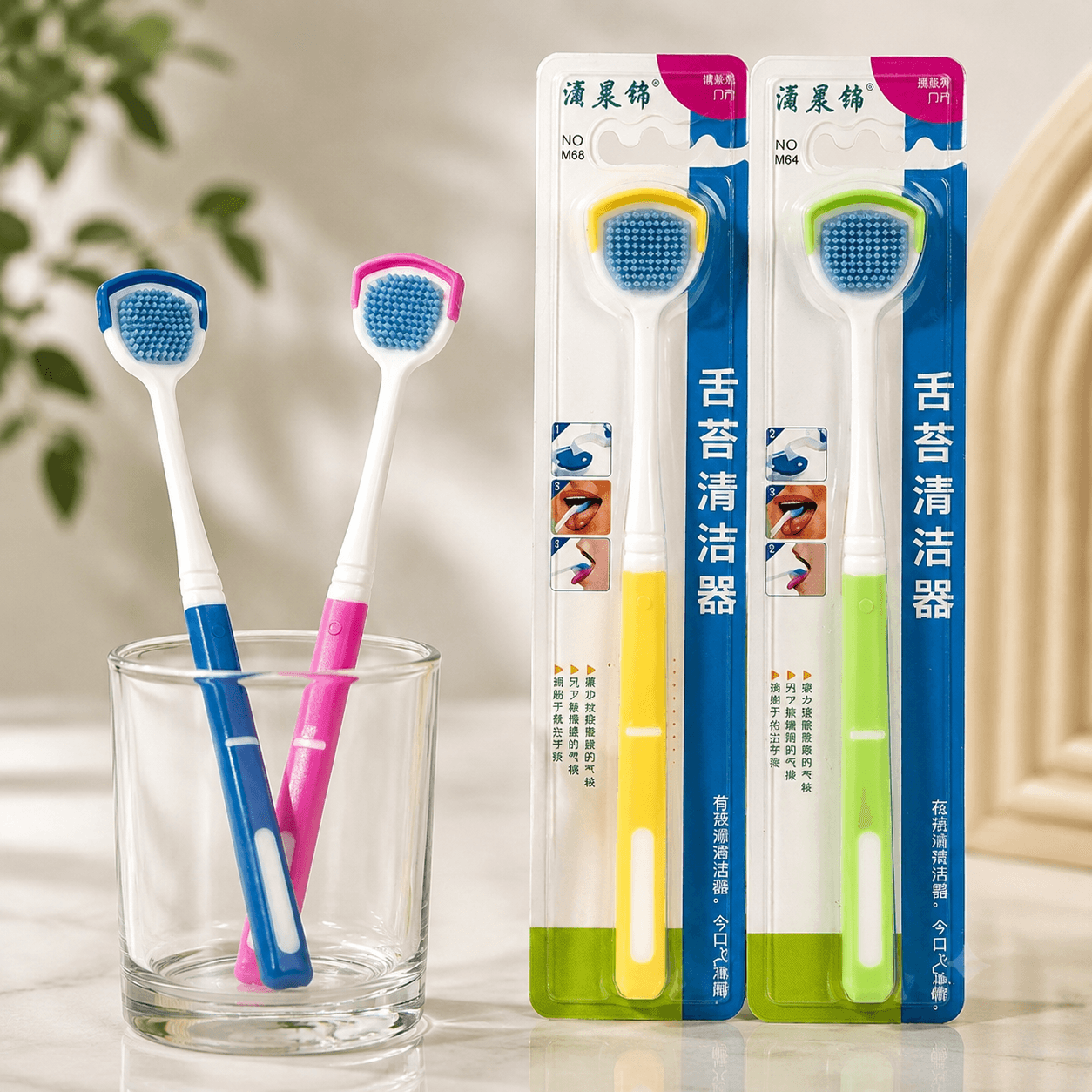 مسواک سیلیکونی زبان‌پاک‌کن N888 | طراحی سیلیکونی اورجینال