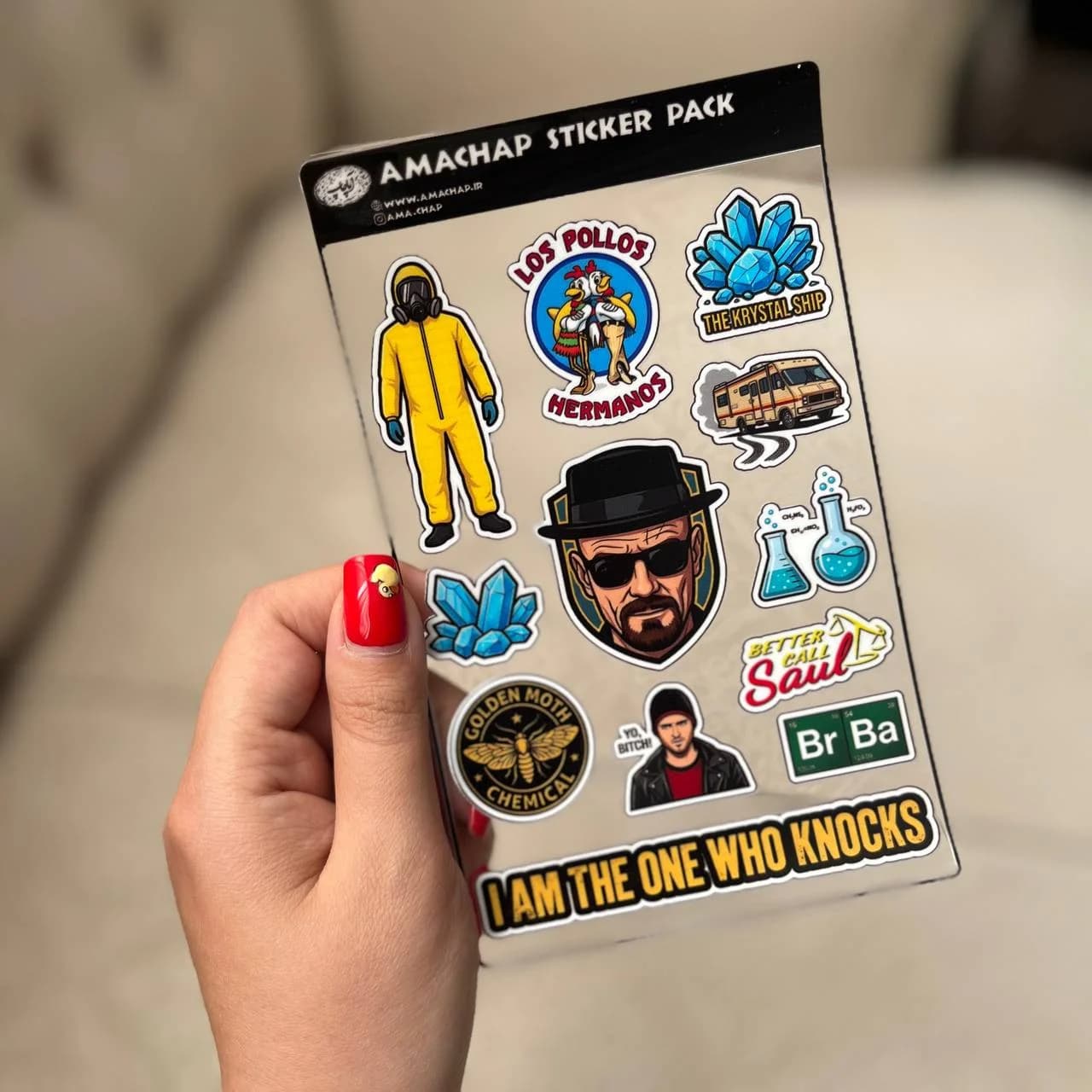 پک استیکر UV طرح Breaking Bad Number1