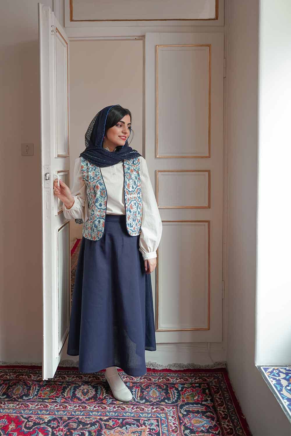 دامن لنین مدل مروارید کد 178 — تصویر ۸