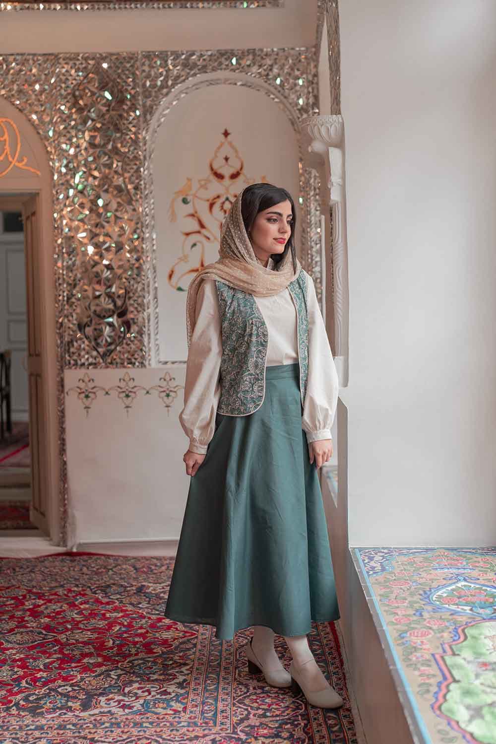 دامن لنین مدل مروارید کد 178 — تصویر ۹
