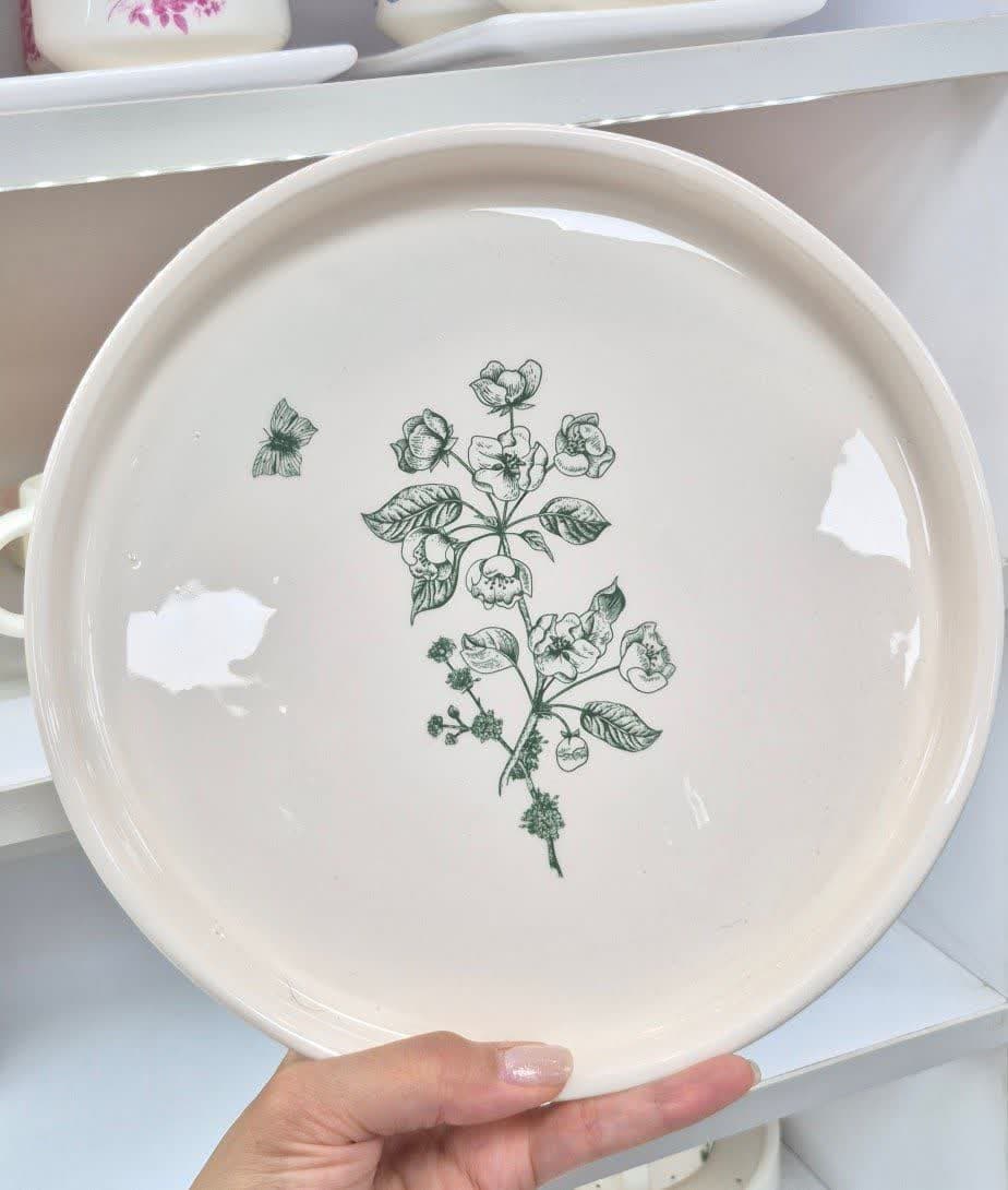 چای خوری دو نفره سرامیک گل و شکوفه — تصویر ۳