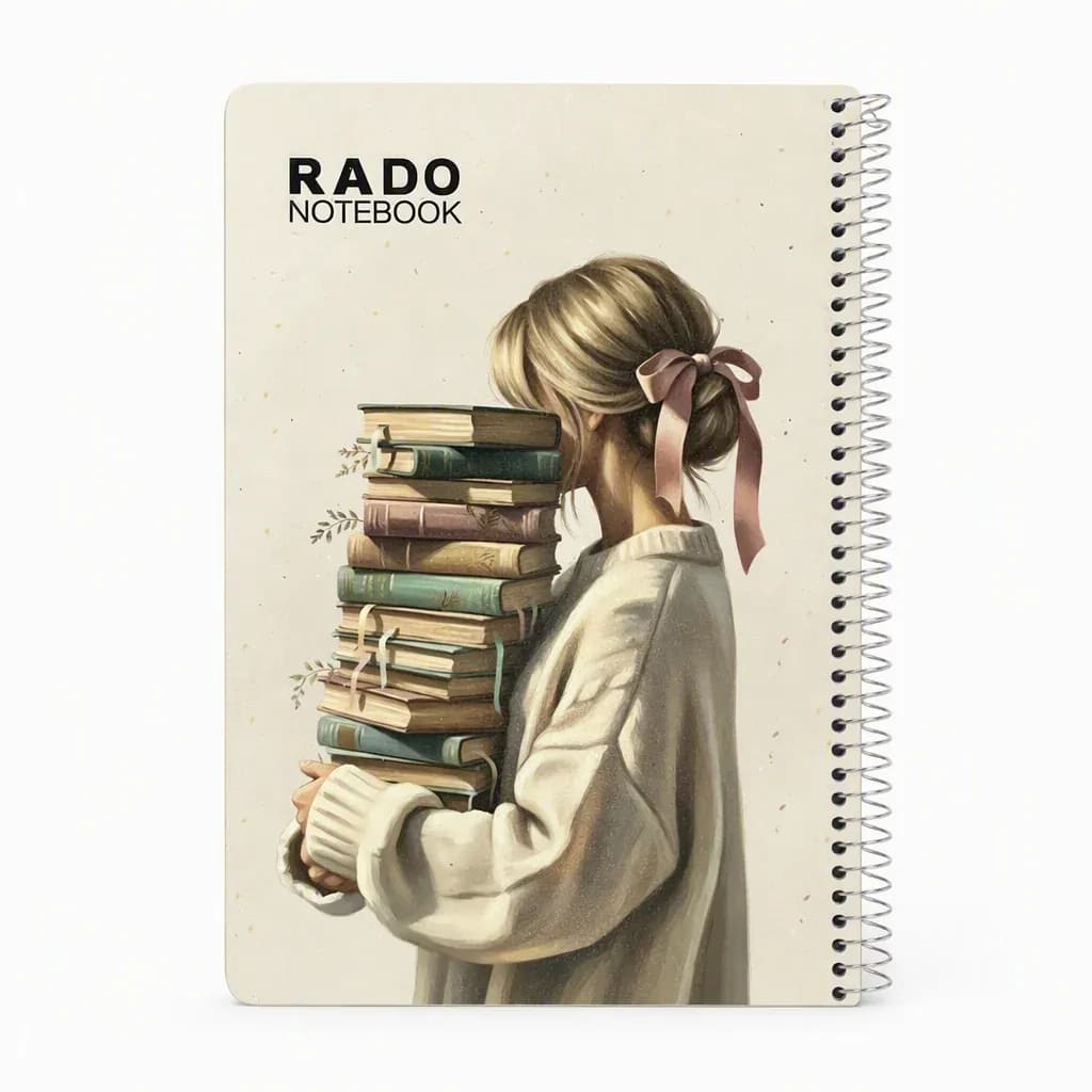 دفتر ۸۰ برگ سیمی طرح دختر برند RADO