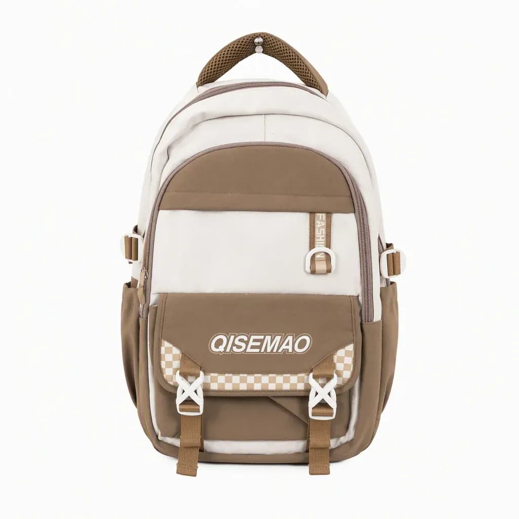 کوله پشتی جا دار و مقاوم برند QISEMAO طرح fashion — تصویر ۲