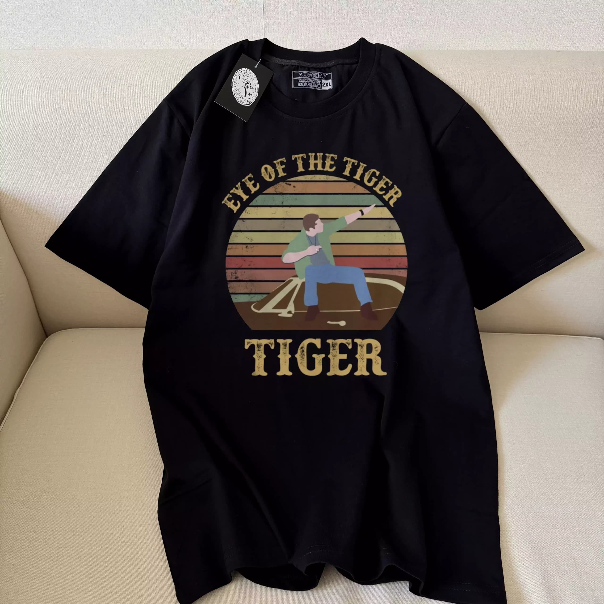 تیشرت نخ پنبه طرح دین وینچستر Eye of the Tiger Supernatural — تصویر ۲