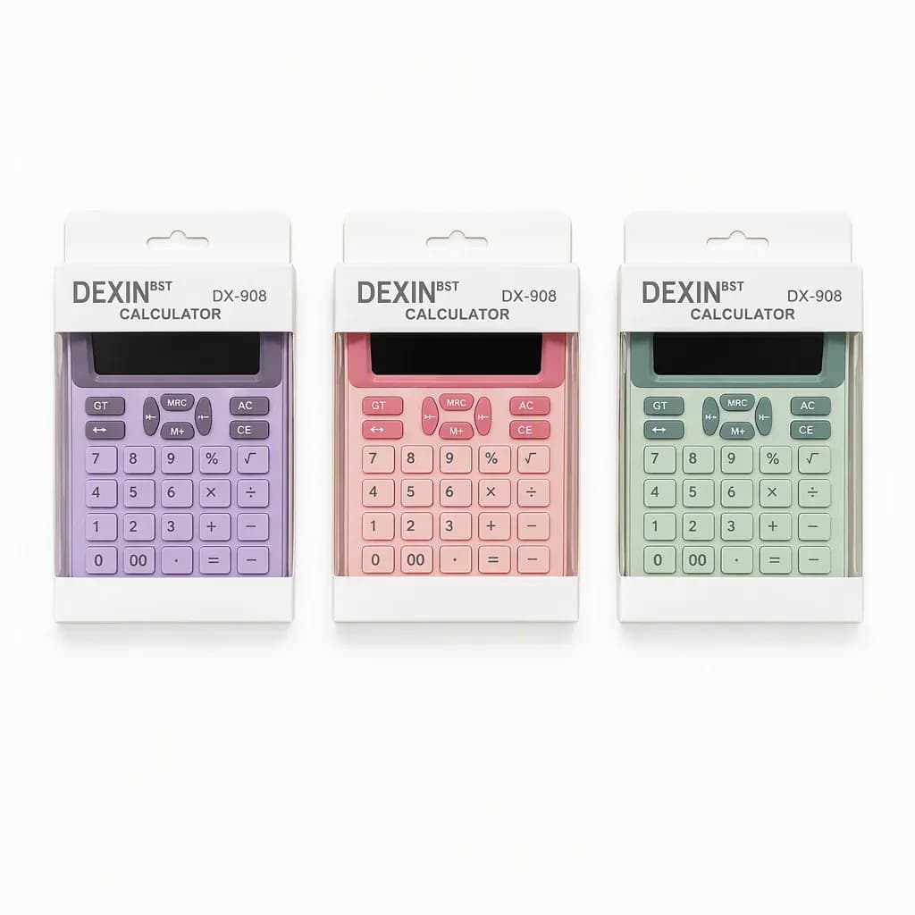 ماشین حساب دانش اموزی برند dexin مدل DX-908