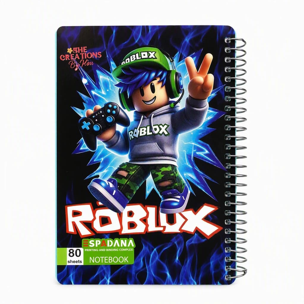 دفترچه یادداشت ۸۰ برگ سیمی برند ESPADANA طرح ROBLOX