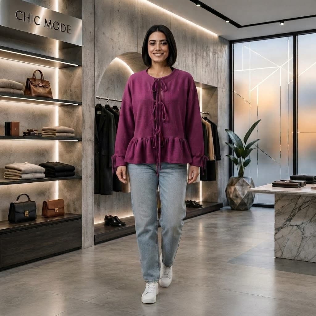 بلوز بنددار زنانه کد 1048