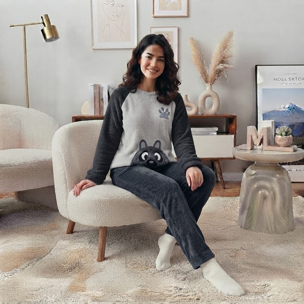 ست راحتی زنانه مدل تدی کد 1045-5