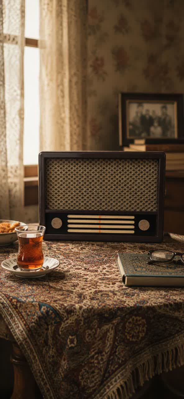 رادیو قدیمی تزئینی چوبی